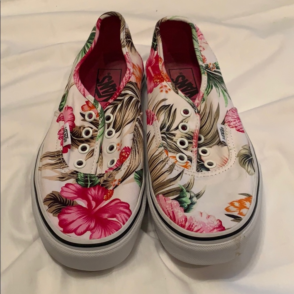 Floral Vans Slip On